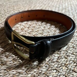 Tommy Hilfiger Black Leather Belt 34